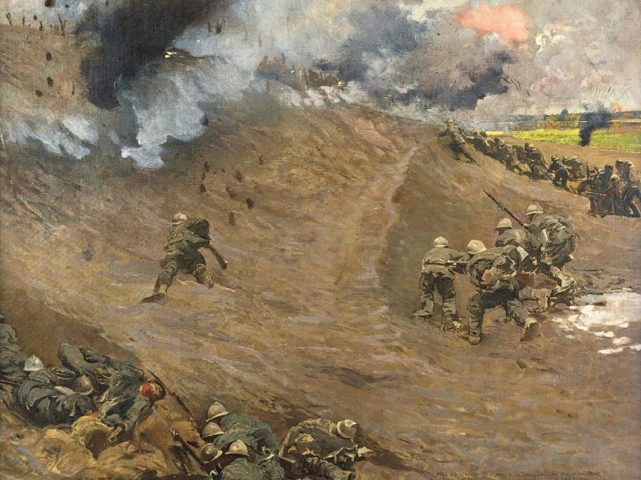 Assalto della Diga di Zenson - Fondo G.A. Sartorio. Palazzo della Farnesina, Roma